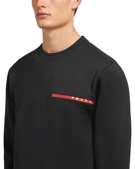 prada double technical jersey sweatshirt